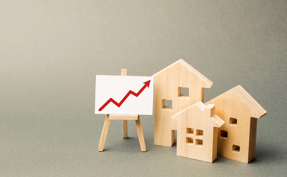 Rising mortgage rates depiction