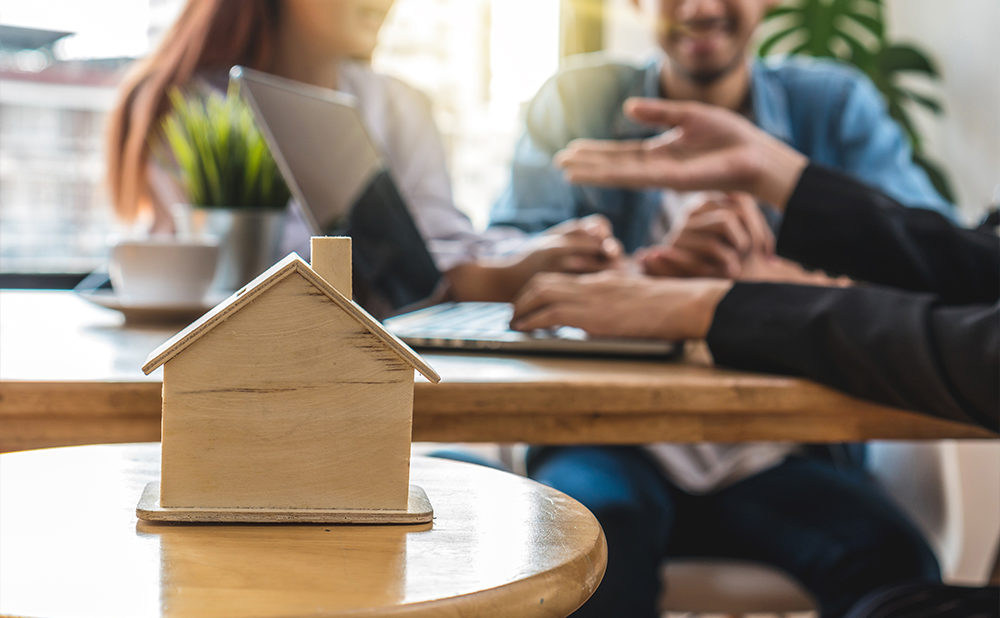 Couple getting preapproved for mortgage through Homestead Financial