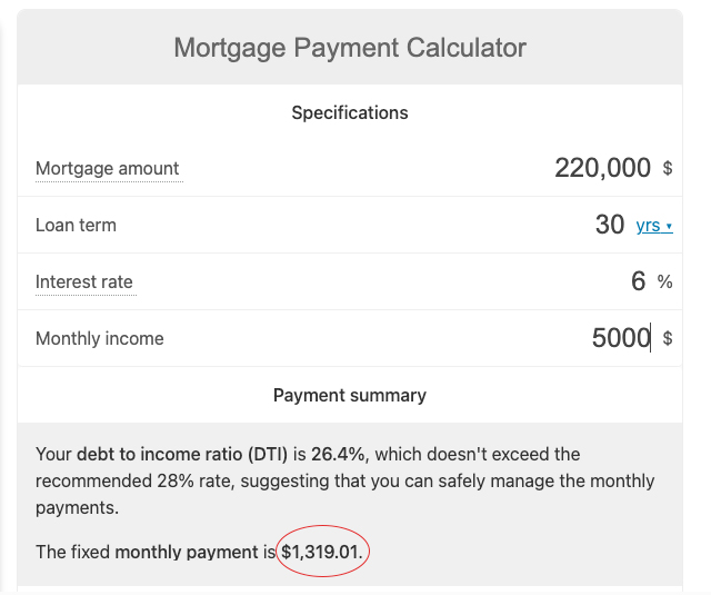 Refinance Payment Calculator