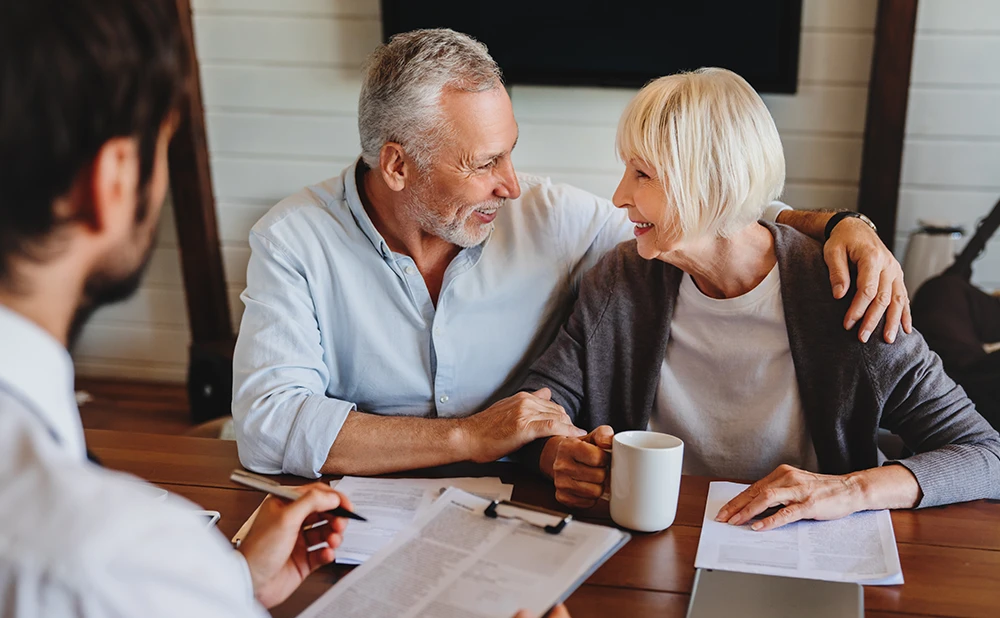 older couple buying